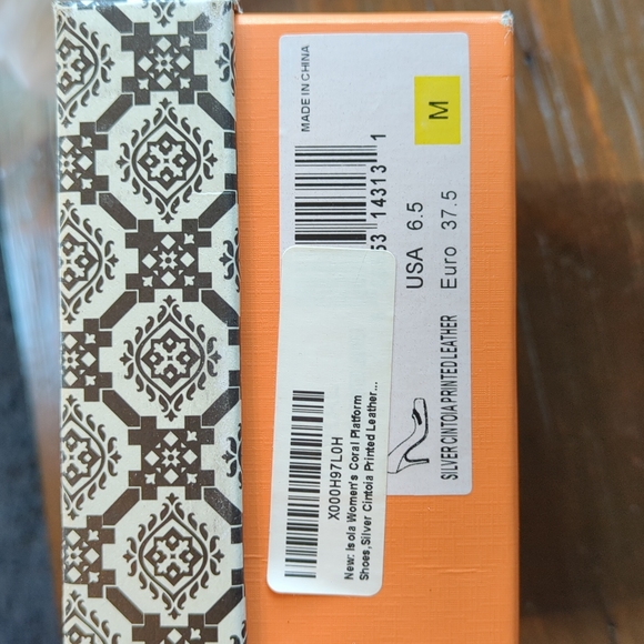 Isola Coral platform Cintoia printed leather heels 6.5 - Picture 11 of 11